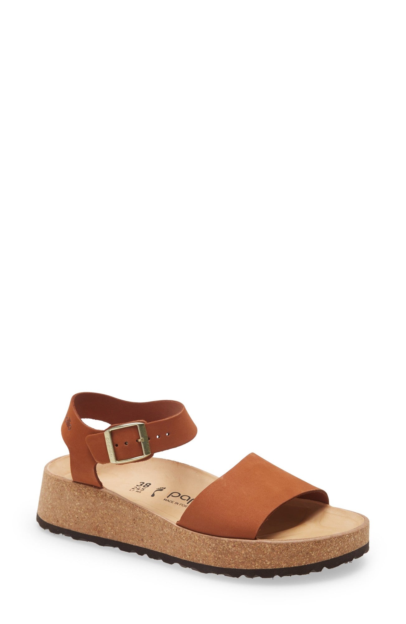 Birkenstock Papillio by Birkenstock Glenda Platform Sandal (Pecan Nubuck) Women's Shoes - Bellso